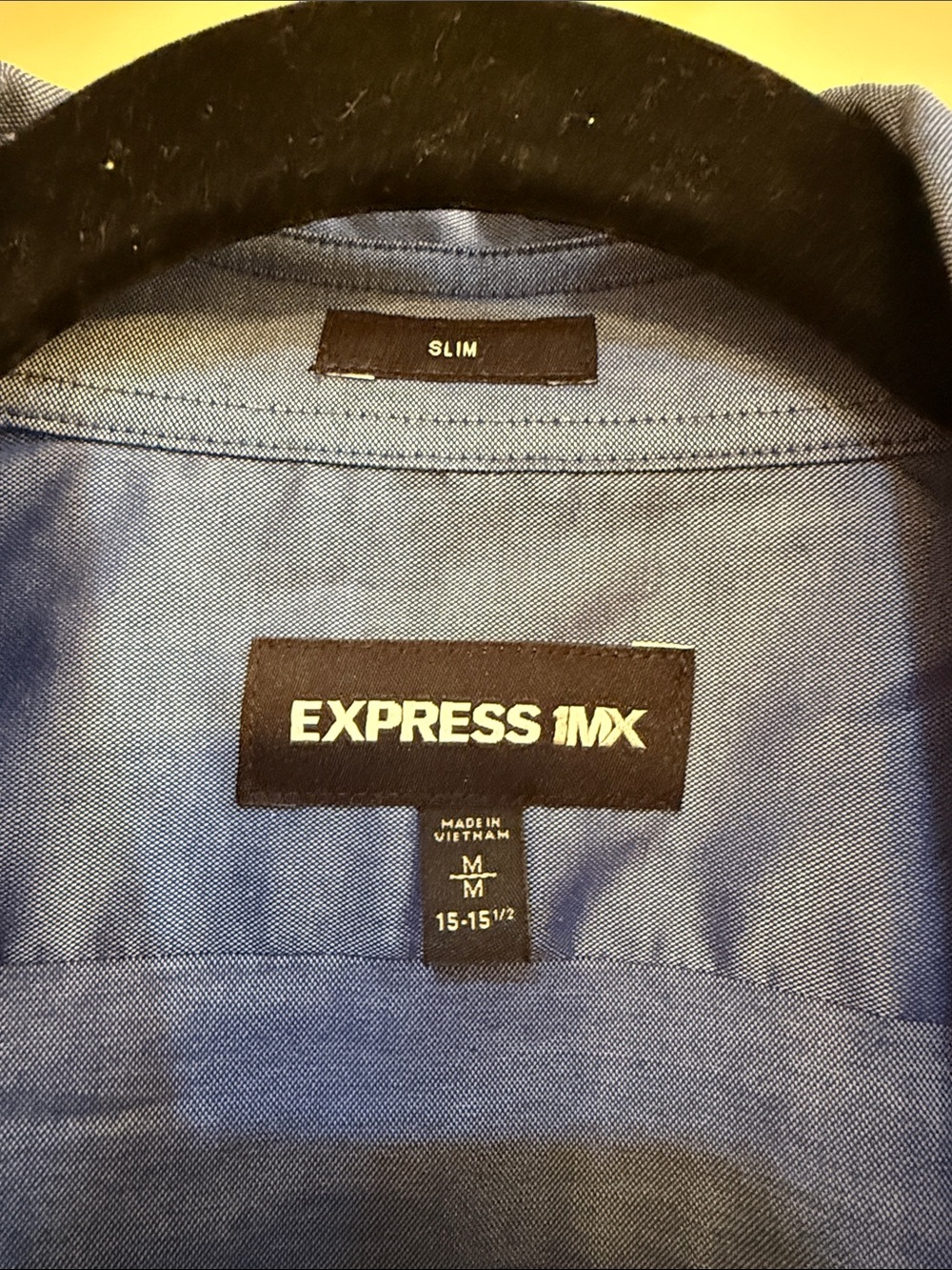 Express Men’s Light Blue Button-Up Dress Shirt - Picture 3 of 3
